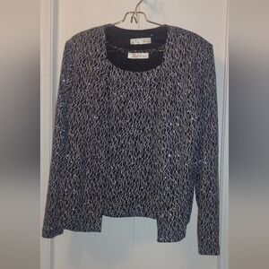 Vintage Tradition evening metallic 2 PC set. size 12